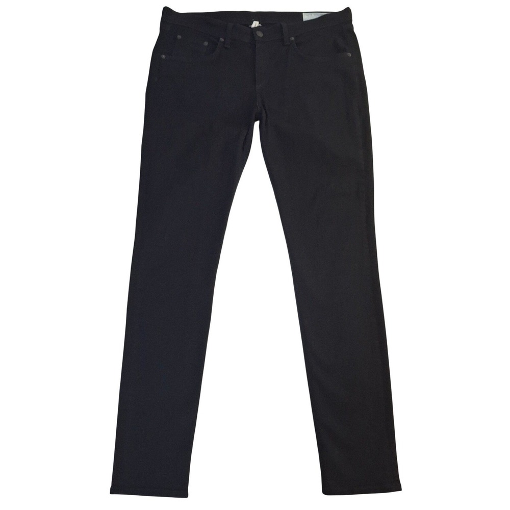 Rag & Bone Skinny Jeans Womens 32 Coal Black Denim Stretch Made in USA